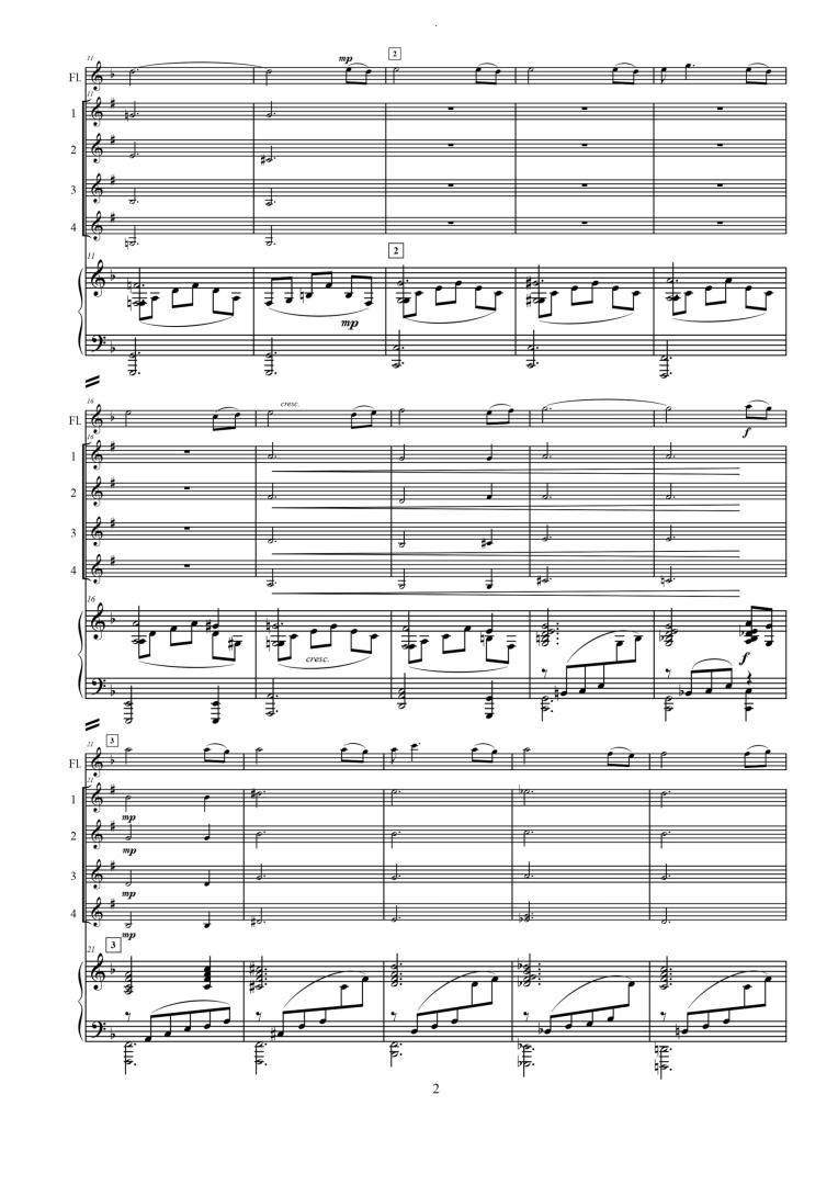 Days Go By – Piece for Flute and 4 Trumpets