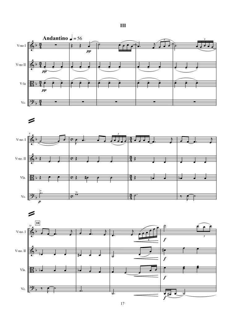 String Quartet N 1