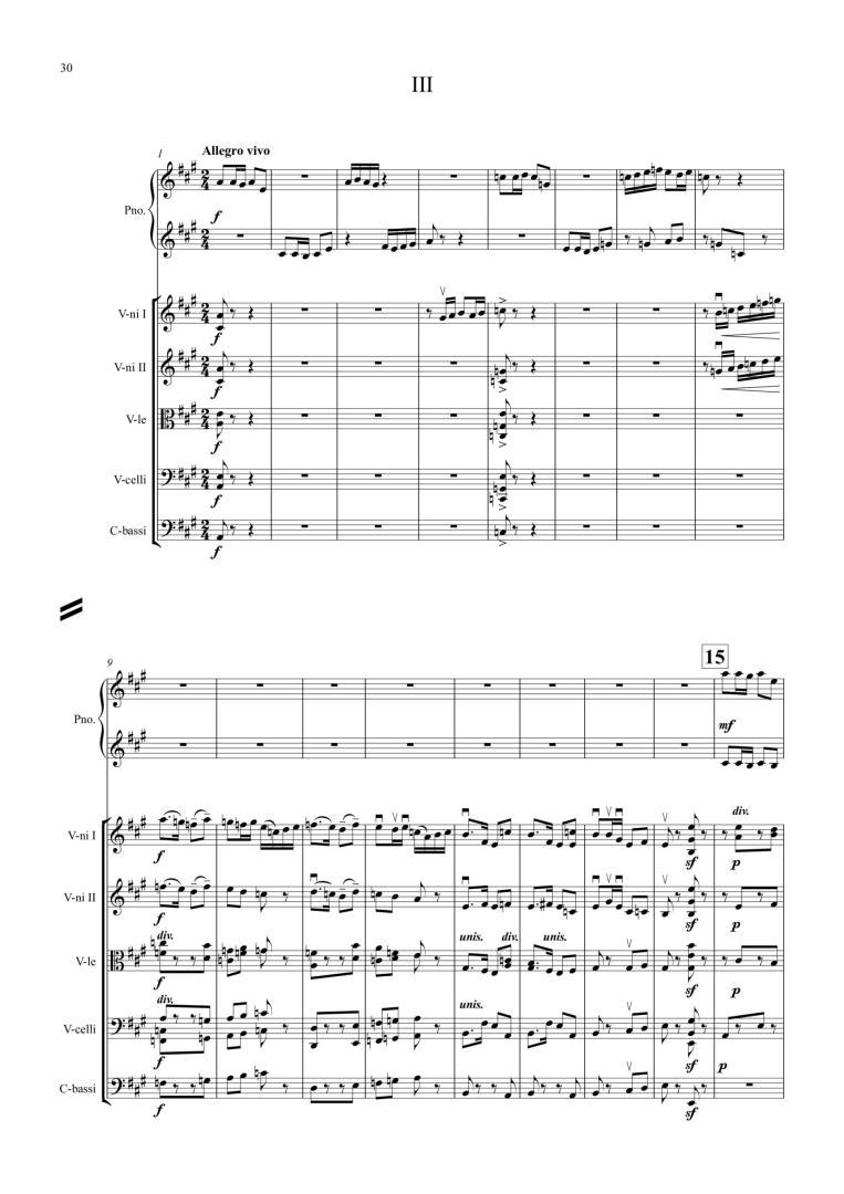 Concerto for Piano and String Orchestra No.3